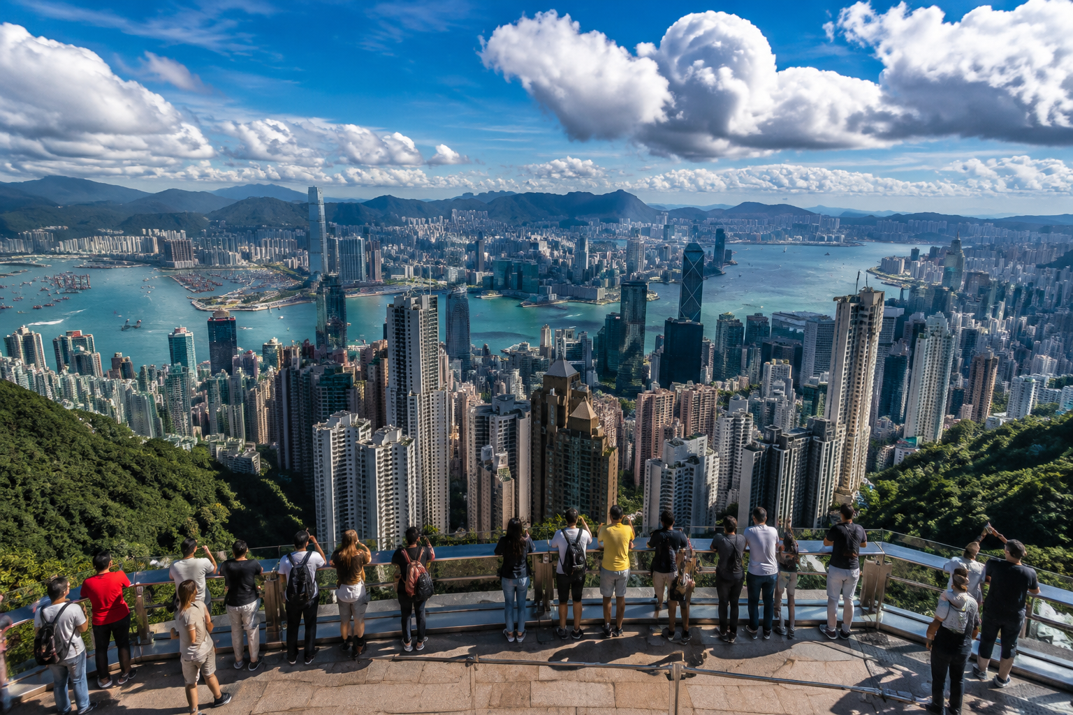 太平山顶维港全景